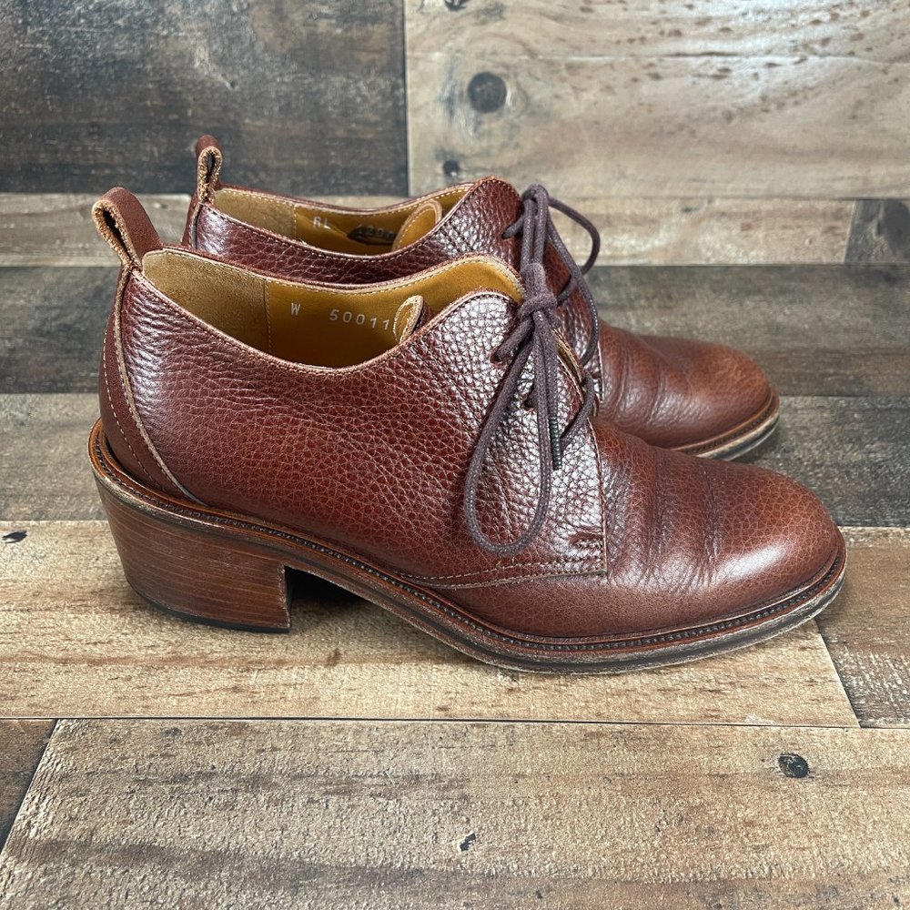 Ralph Lauren Womens Brown Heeled Lace Up Oxford Shoes Size US 6 B